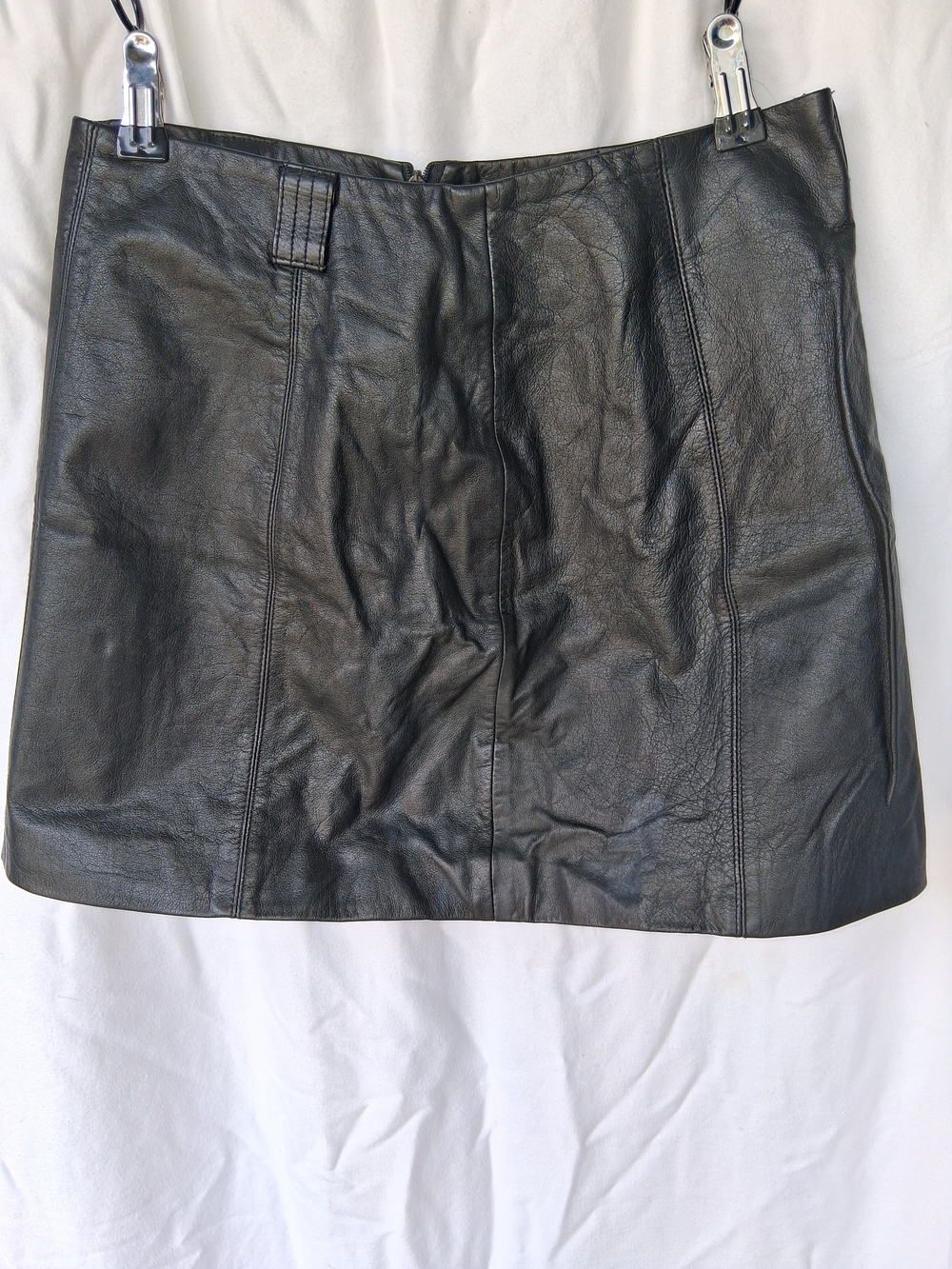 Vintage Wilsons Maxima Black Leather Mini Skirt